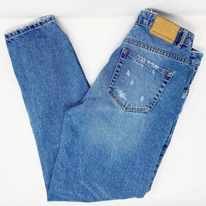 ZARA |  Mid Rise Denim Jeans Tapered Ankle Women's 6